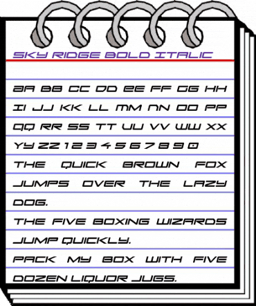 Sky Ridge Bold Italic Regular animated font preview Sky Ridge Bold Italic Regular animated font preview