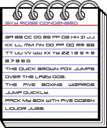 Sky Ridge Condensed Regular animated font preview Sky Ridge Condensed Regular animated font preview