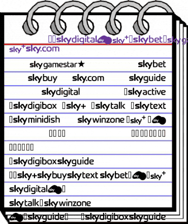 SKYfontbrands Regular animated font preview