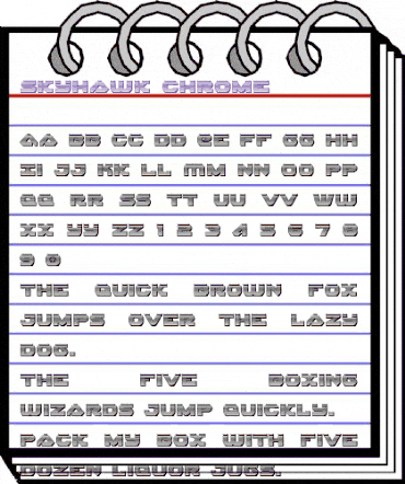 Skyhawk Chrome Regular animated font preview