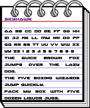 Skyhawk Regular animated font preview Skyhawk Regular animated font preview