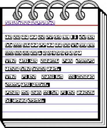 SkylabCapsule Regular animated font preview