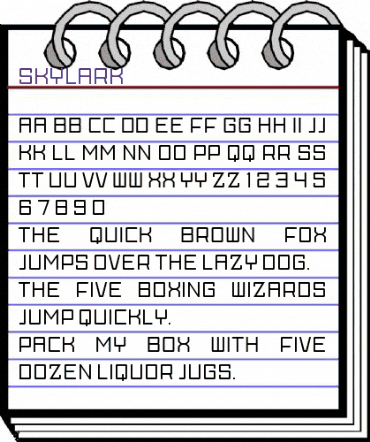 Skylark Regular animated font preview Skylark Regular animated font preview