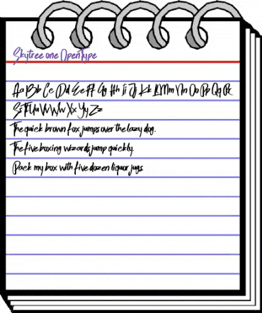 Skytree one animated font preview