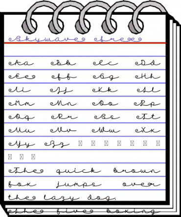 Skywave Free Regular animated font preview