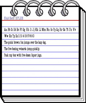 Slab Serif HPLHS animated font preview Slab Serif HPLHS animated font preview