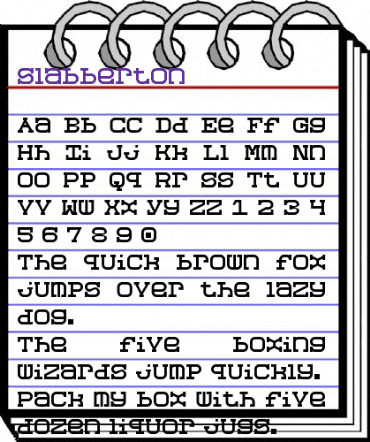 Slabberton Regular animated font preview