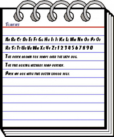 Slabface Regular animated font preview