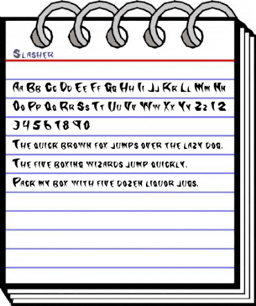 Slasher Regular animated font preview Slasher Regular animated font preview
