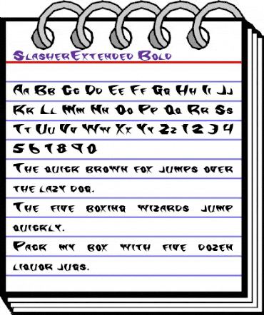 SlasherExtended Bold animated font preview SlasherExtended Bold animated font preview