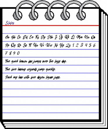 Slides Regular animated font preview