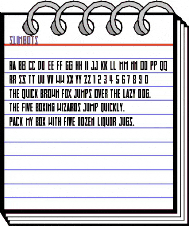 Slimbots Regular animated font preview Slimbots Regular animated font preview