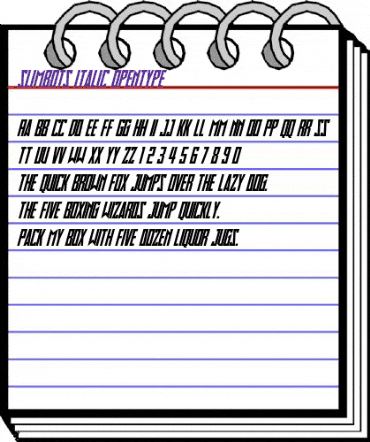 Slimbots Italic animated font preview Slimbots Italic animated font preview