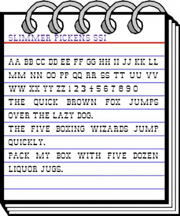 Slimmer Pickens SSi Regular animated font preview Slimmer Pickens SSi Regular animated font preview