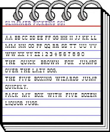 Slimmer Pickens SSi Regular animated font preview