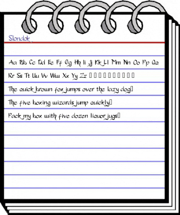 Slondok Regular animated font preview