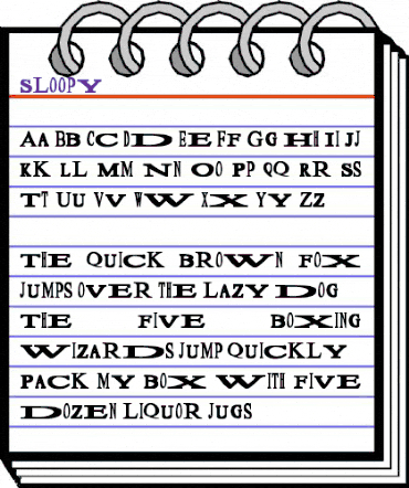 Sloopy Regular animated font preview