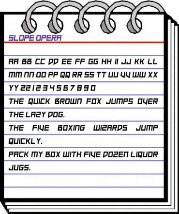 Slope Opera Regular animated font preview