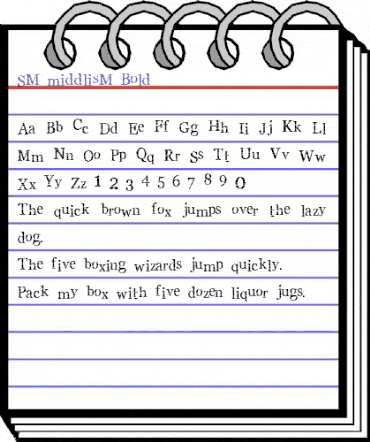 SM_middlisM Bold animated font preview