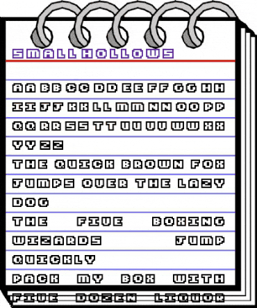 Small Hollows Regular animated font preview