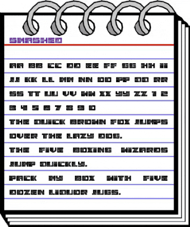 Smashed Regular animated font preview