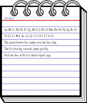 Smedley Regular animated font preview