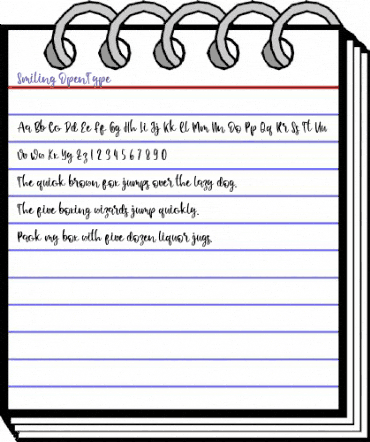 Smiling Regular animated font preview