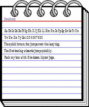 Smokum Regular animated font preview