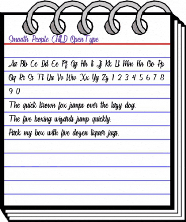 Smooth People CHILD Regular animated font preview