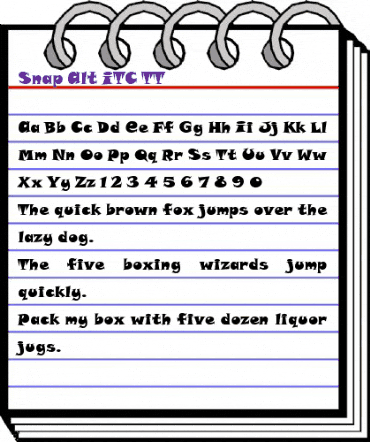 Snap Alt ITC TT Regular animated font preview