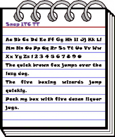 Snap ITC TT Regular animated font preview