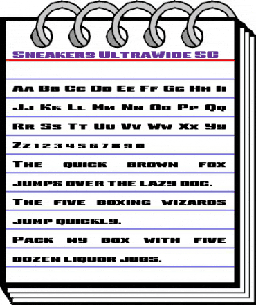 Sneakers UltraWide SC Regular animated font preview
