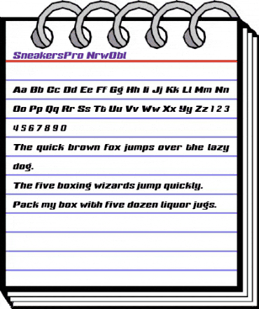 Sneakers Pro Nrw Obl animated font preview Sneakers Pro Nrw Obl animated font preview