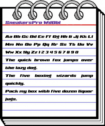 Sneakers Pro Wd Obl animated font preview Sneakers Pro Wd Obl animated font preview