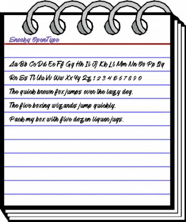 Snooky Regular animated font preview