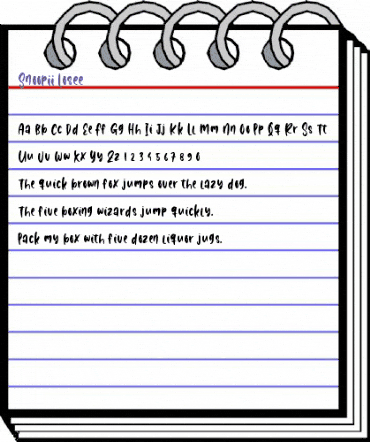 Snoopii Losee Regular animated font preview