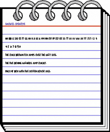 Snowes Regular animated font preview