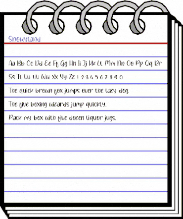 Snowyland Regular animated font preview