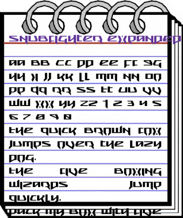 Snubfighter Expanded Expanded animated font preview