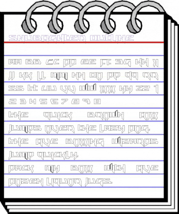 Snubfighter Outline Regular animated font preview