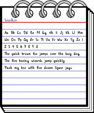 Snufkin Regular animated font preview