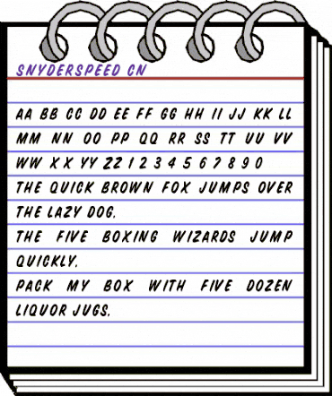 SnyderSpeed Cn Regular animated font preview SnyderSpeed Cn Regular animated font preview