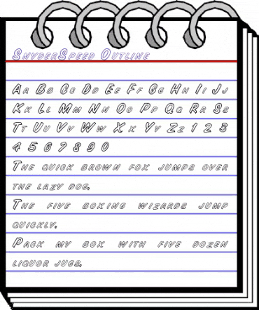 SnyderSpeed-Outline  animated font preview