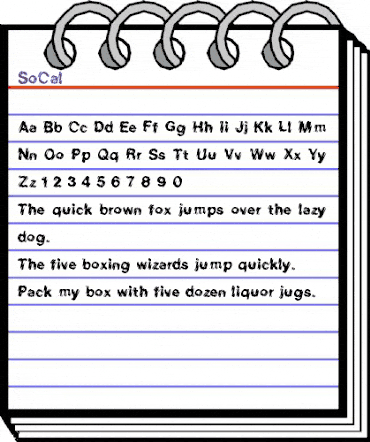 SoCal Regular animated font preview