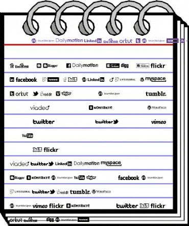 Social Logos Regular animated font preview