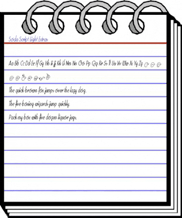 Soda Script Light Extras Regular animated font preview Soda Script Light Extras Regular animated font preview