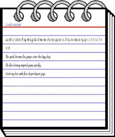 SodaScriptLight Regular animated font preview SodaScriptLight Regular animated font preview