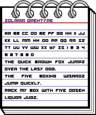 solaria Regular animated font preview