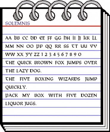 Solemnis Regular animated font preview