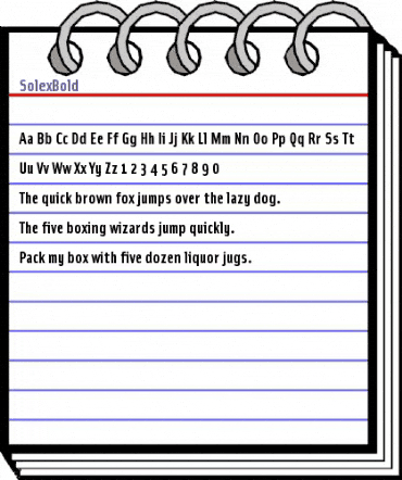 SolexBold Regular animated font preview